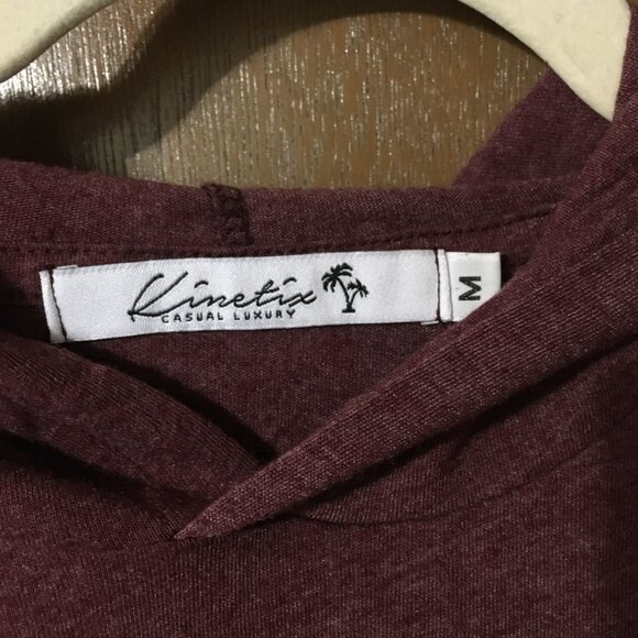 Kinetix Casual Luxury Long Sleeve Hoodie Tee Shirt Unisex Size M- NWT MSRP $85 - Picture 3 of 5